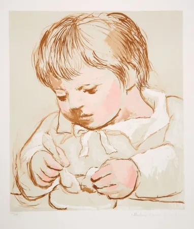 Lithografie Picasso - Enfant Deieunant
