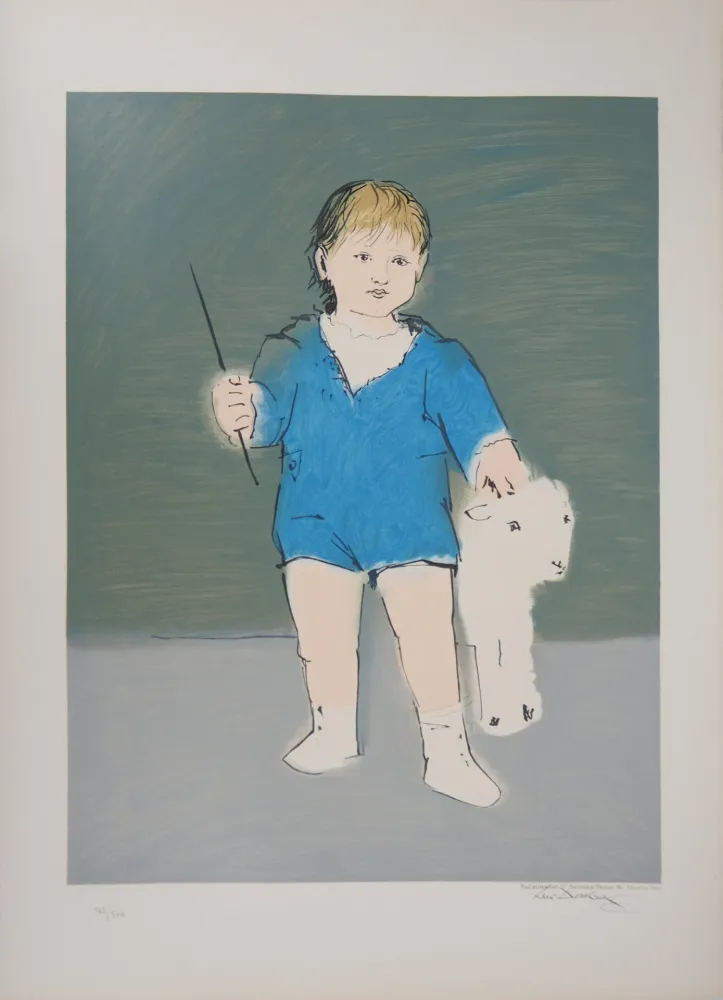 Lithografie Picasso - Enfant et agneau : Petit Paul Picasso
