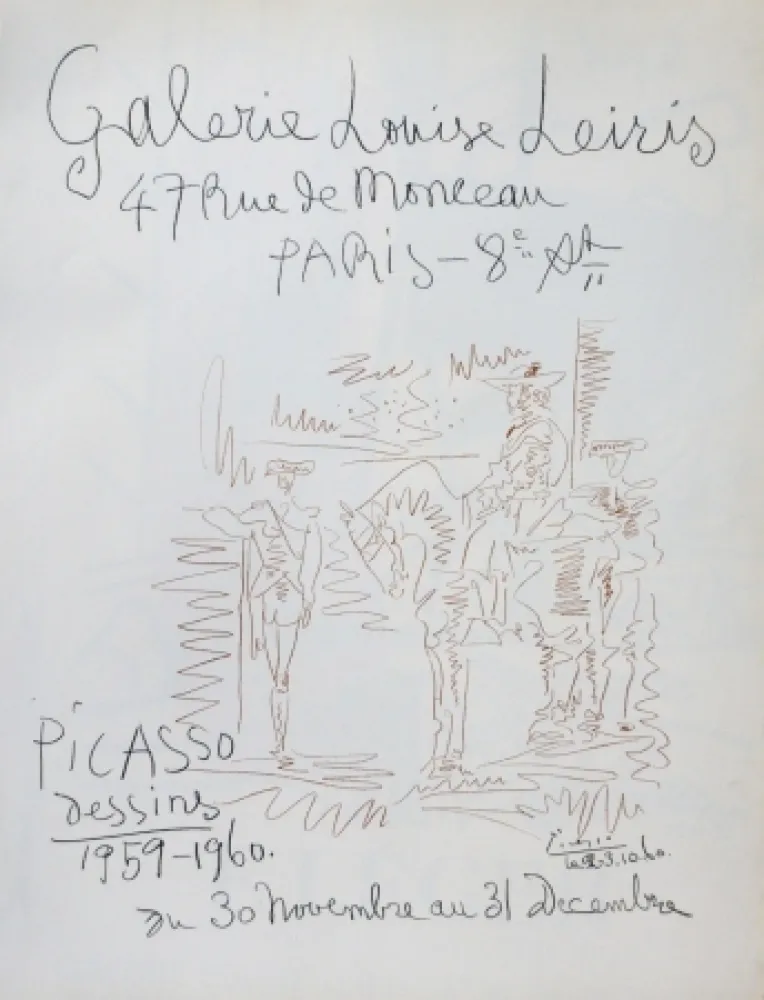Lithografie Picasso - Exposition louise leiris 1960