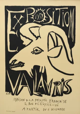 Lithografie Picasso - Exposition Vallauris - Maison de la Pensee Francaise