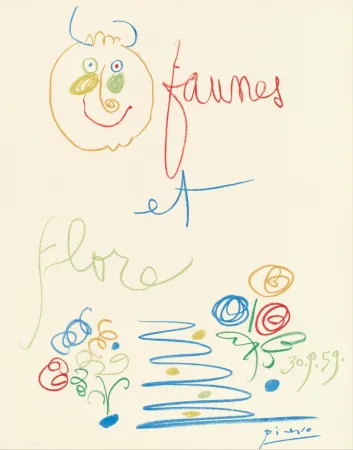 Lithografie Picasso - Faunes et Flore 1960