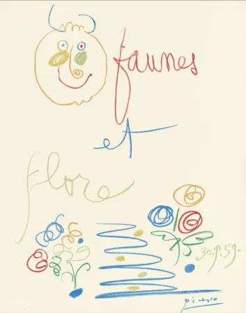 Lithografie Picasso - Faunes et Flore 1960