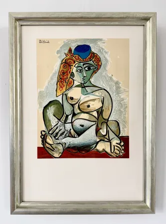 Lithografie Picasso - Femme au Bonnet