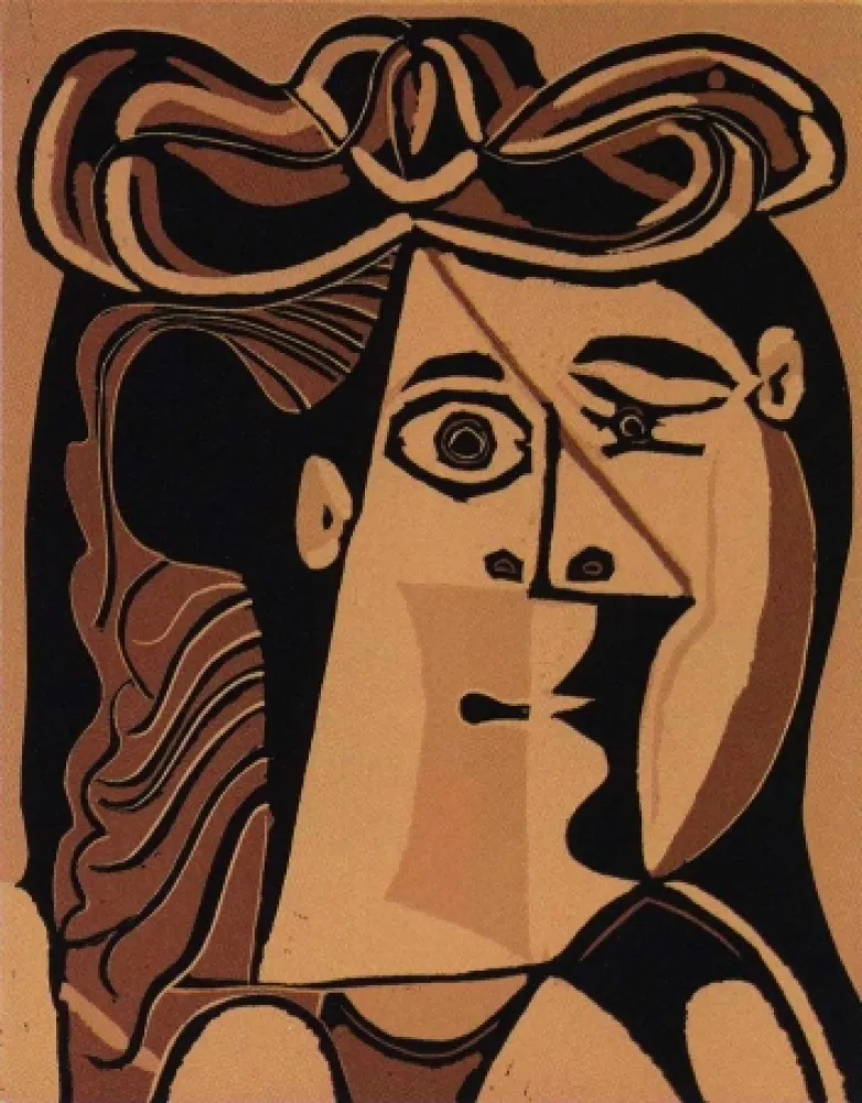 Linosnede Picasso - Femme au Chapeau
