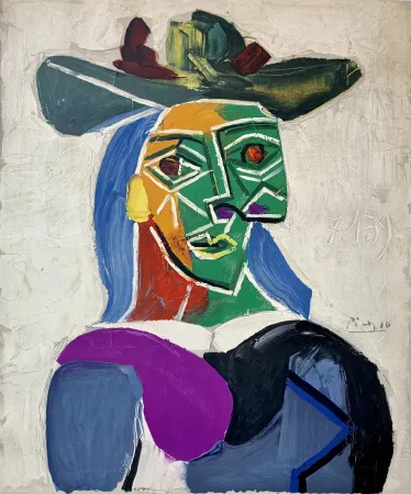Lithografie Picasso - Femme au Chapeau
