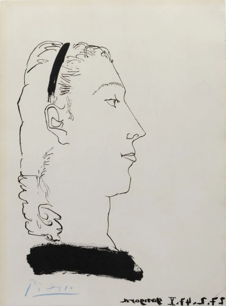 Ets En Aquatint Picasso - Femme Blonde de Profil (Signed) Gongora 1948