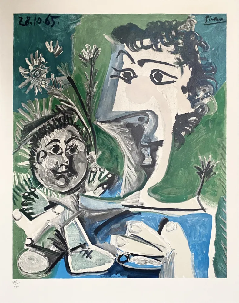 Lithografie Picasso - Femme et Enfant
