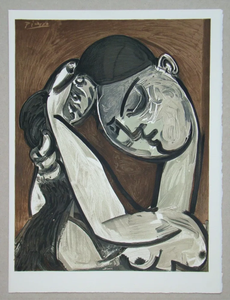 Lithografie Picasso - Femme se coiffant, 1955