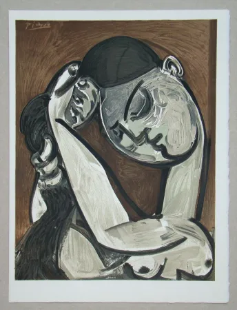 Lithografie Picasso - Femme se coiffant, 1955