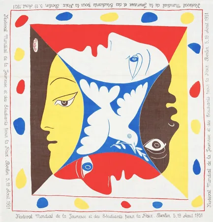 Zeefdruk Picasso - Festival Mondial pour la Paix