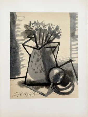 Lithografie Picasso - Fleurs dans un Pot
