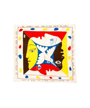 Zeefdruk Picasso - Foulard Pour Le Festival Mondial De La Jeunesse Et Des Etudiants Pour La Paix, 1951