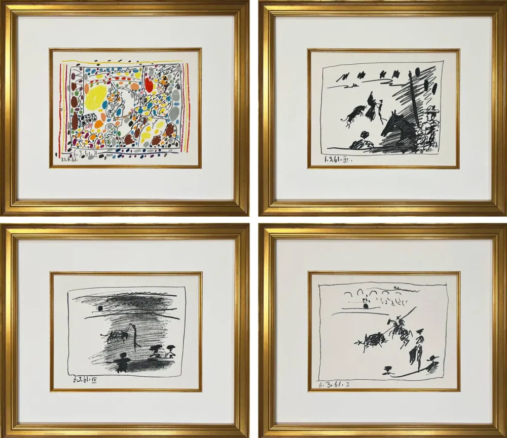 Lithografie Picasso - Four original lithographs - A Los Toros series