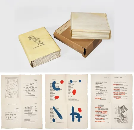 Geïllustreerd Boek Picasso - Iliazd : POÉSIE DE MOTS INCONNUS.  Arp, Dominguez, Matisse, Picasso, Braque, F. Léger, Wols, Chagall, Giacometti, Miró, etc. (1949)