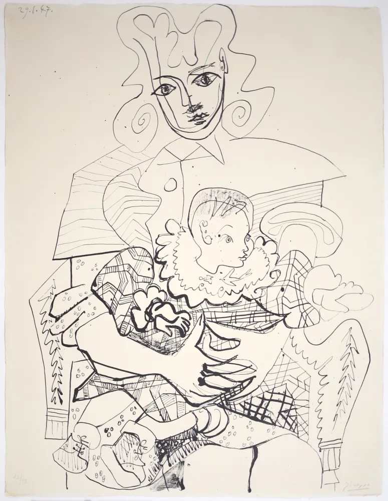 Lithografie Picasso - Ines et son Enfant