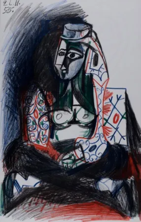 Lithografie Picasso - Jacqueline Roque, 1959
