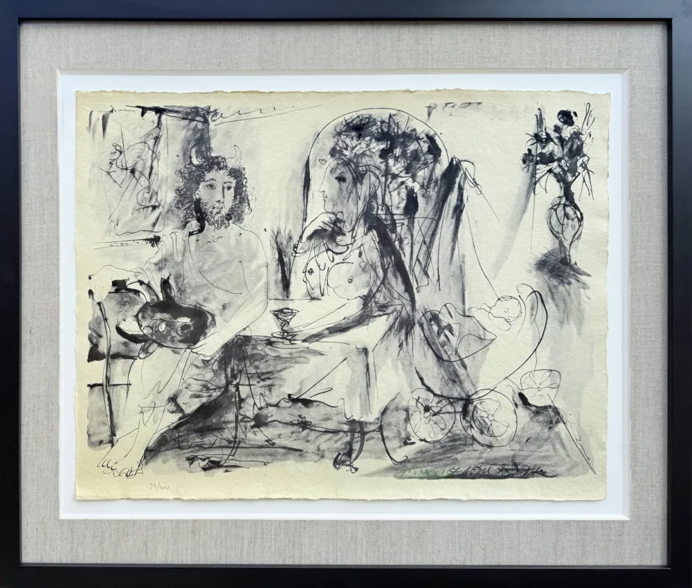Lithografie Picasso - Jeune faune, femme et enfant