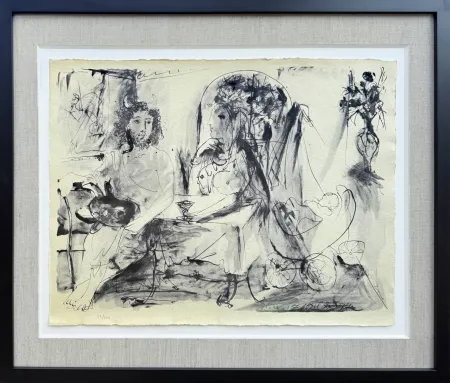 Lithografie Picasso - Jeune faune, femme et enfant