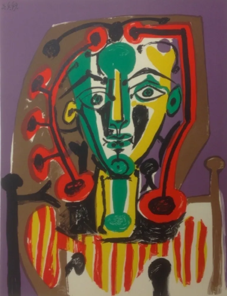 Lithografie Picasso - La corsage Raye