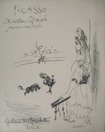 Lithografie Picasso - La femme du Torero (Galerie des Ponchettes)