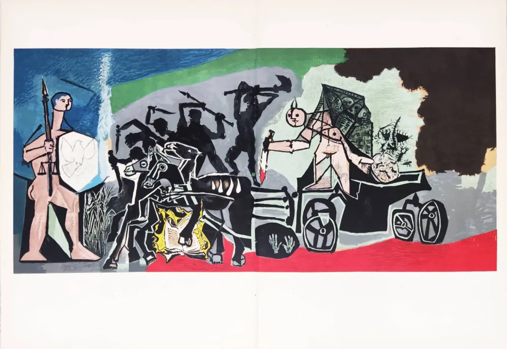Lithografie Picasso - La Guerre et la Paix Rouge