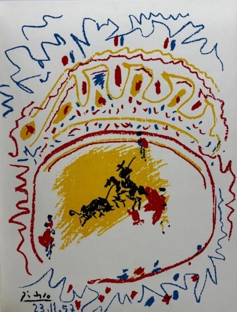 Lithografie Picasso - La petite Corrida 1957