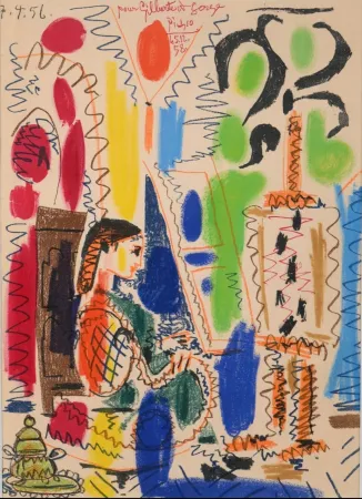 Lithografie Picasso - L'atelier de Cannes 1956