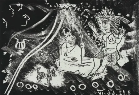 Ets En Aquatint Picasso - Le Cocu Magnifique