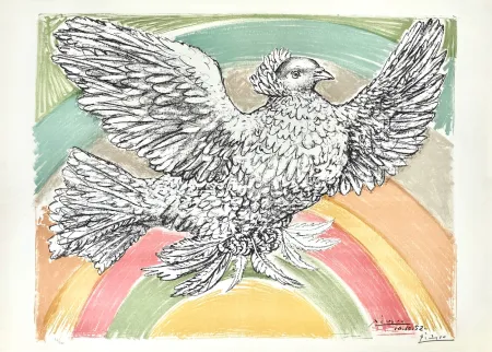 Lithografie Picasso - Le Colombe Volant 