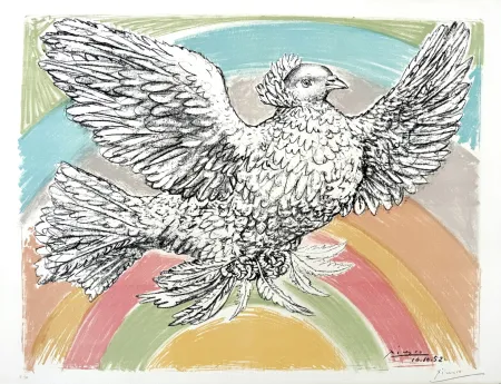 Lithografie Picasso - Le Colombe Volant 