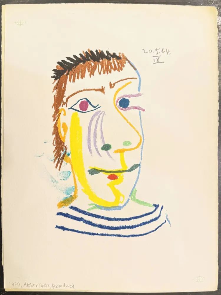 Lithografie Picasso - Le goût du bonheur. Trois carnets d`atelier. 1970.