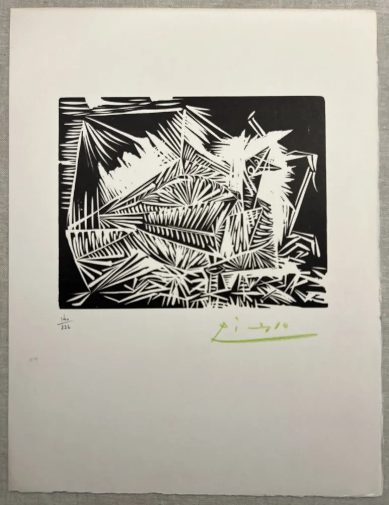 Geïllustreerd Boek Picasso - LE PIGEONNEAU. Linogravure pour 