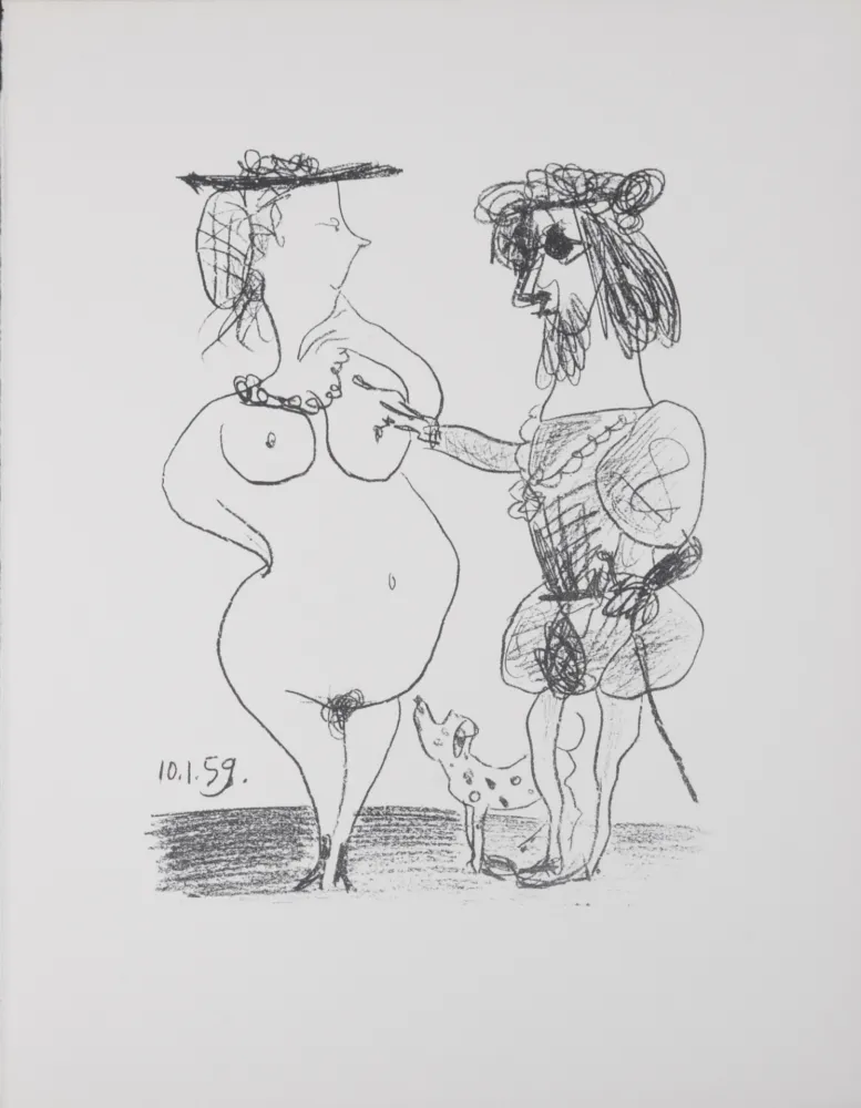 Lithografie Picasso - Le seigneur et la dame, 1972