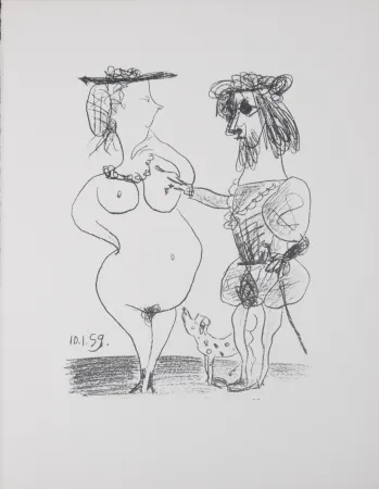 Lithografie Picasso - Le seigneur et la dame, 1972
