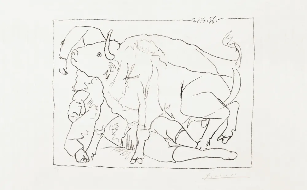 Lithografie Picasso - Le Torero blessé