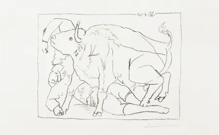 Lithografie Picasso - Le Torero blessé
