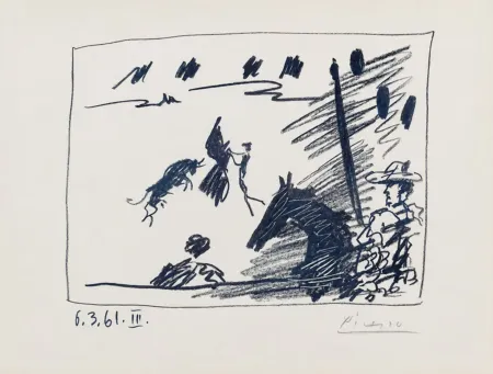 Lithografie Picasso - Les Banderilles from A los toros avec Picasso