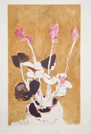 Lithografie Picasso - Les Cyclamens, 22-E