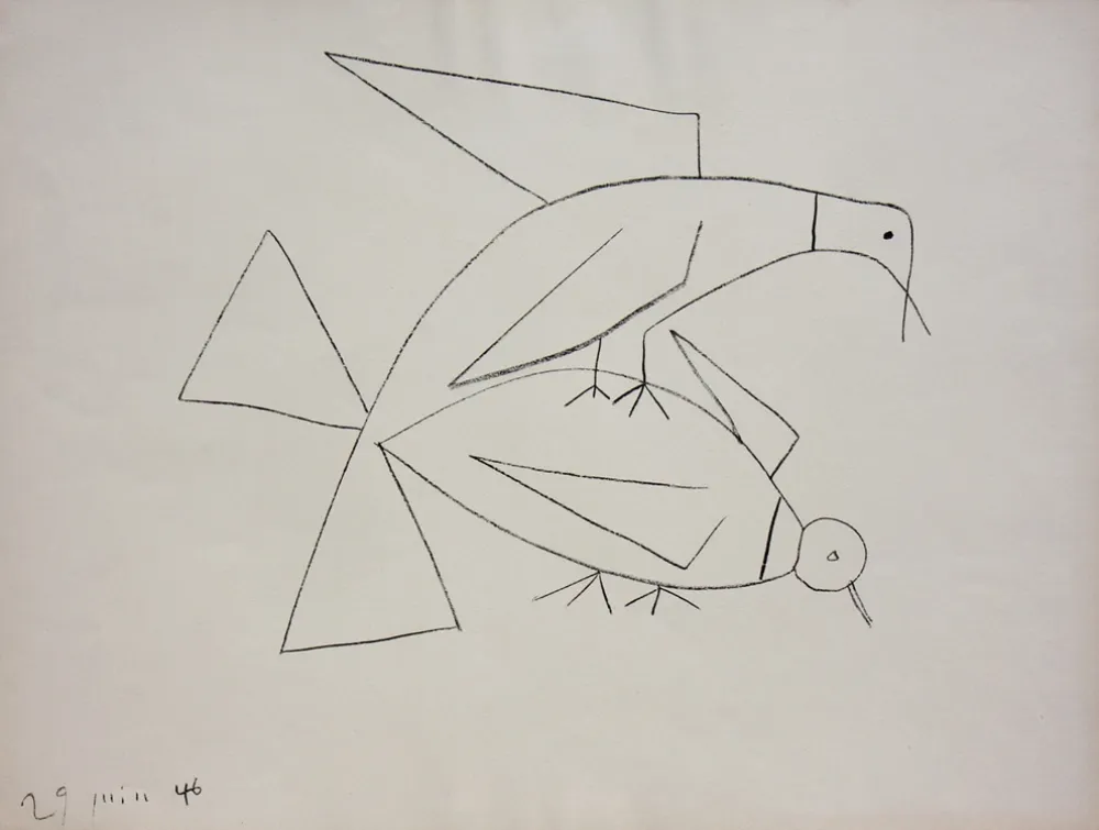 Lithografie Picasso - Les Deux Tourterelles II (B. 406) Two Turtle-doves