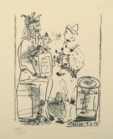 Lithografie Picasso - Les Saltimbanques, from Souvenirs d'un collectionneur (B. 855; M. 285)