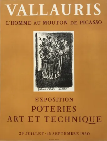 Lithografie Picasso - L'Homme au Mouton de Picasso - Vallauris