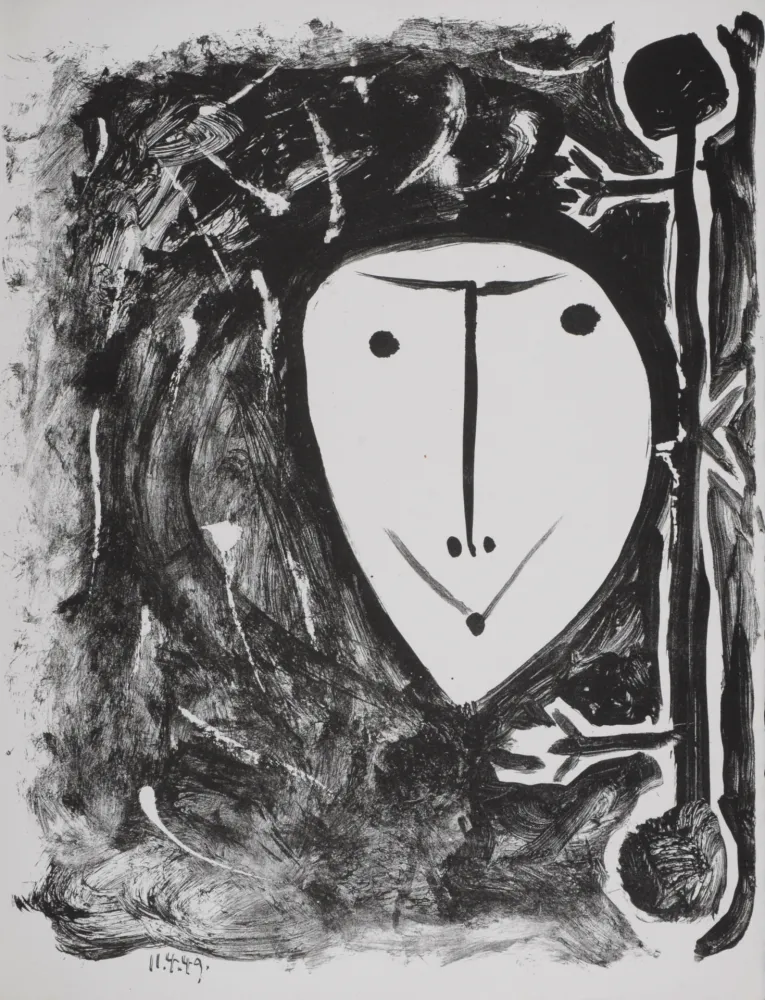 Lithografie Picasso - Masque de Cendre #4, 1949