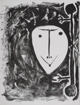 Lithografie Picasso - Masque de Cendre #4, 1949