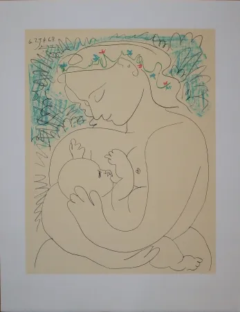 Lithografie Picasso - Maternité