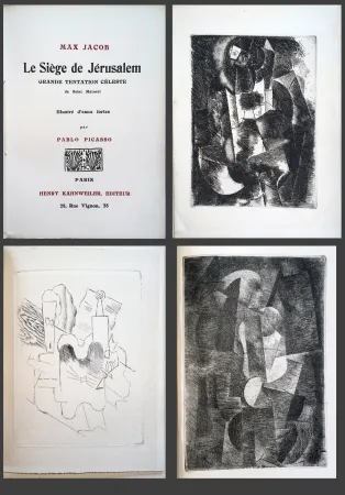 Geïllustreerd Boek Picasso - Max Jacob. LE SIÈGE DE JÉRUSALEM. 3 eaux-fortes cubistes de Picasso (1914).