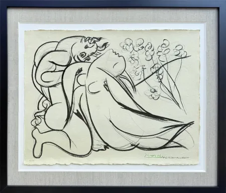 Lithografie Picasso - Minoutaure et nue