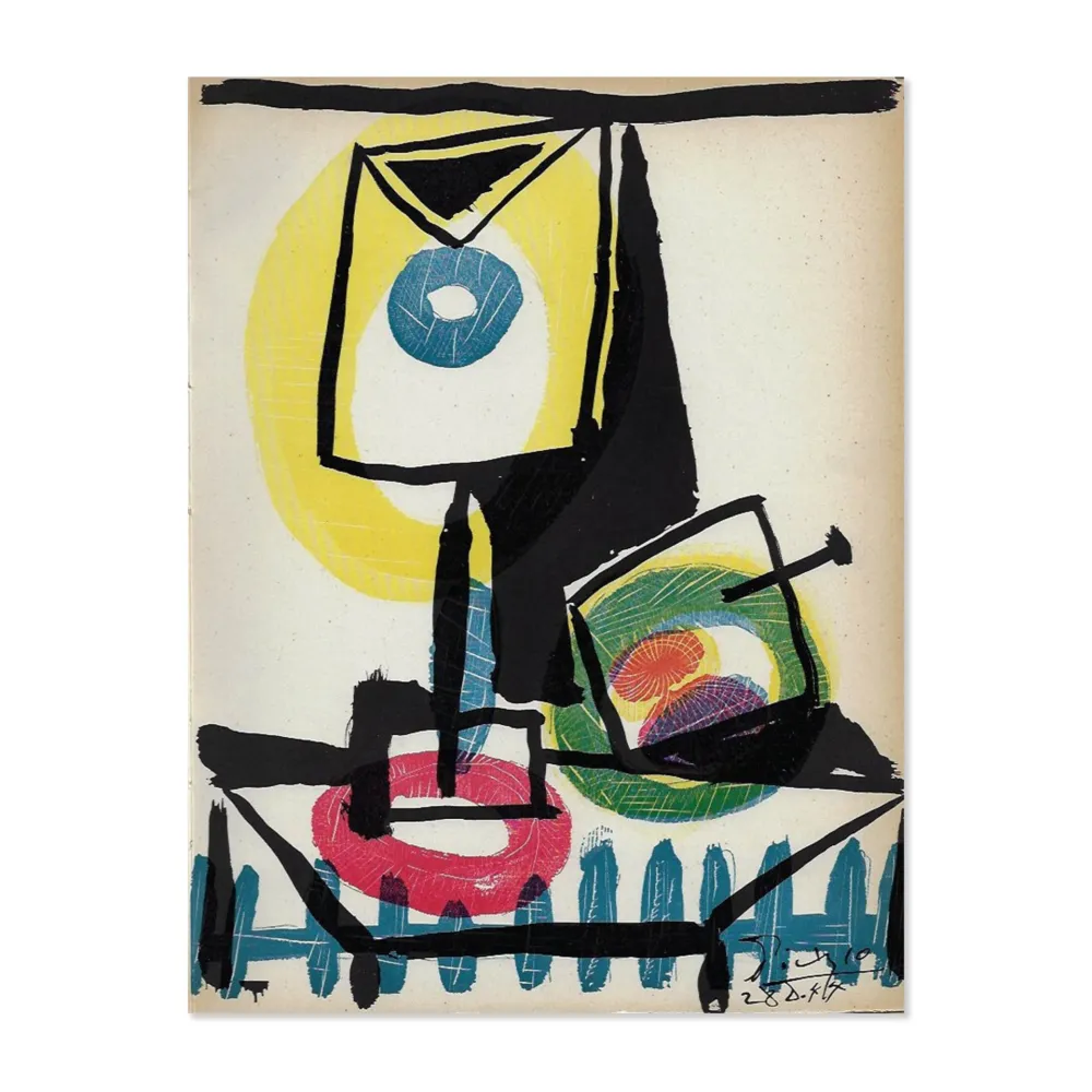 Droge Naald Picasso - Nature morte au verre et à la pomme