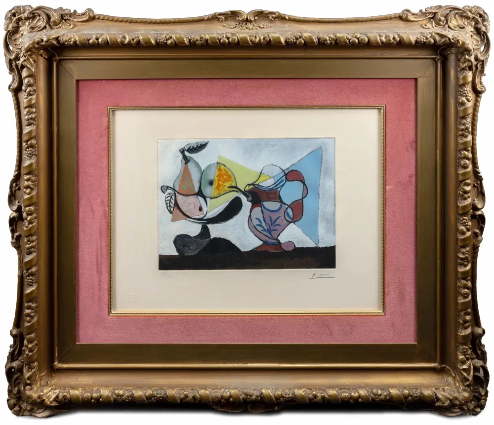 Ets En Aquatint Picasso - Nature morte aux poires et au pichet