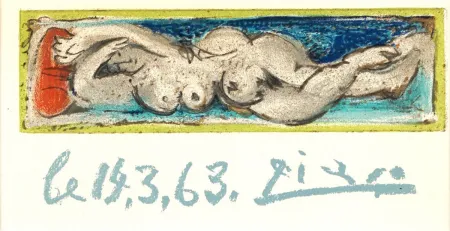 Lithografie Picasso - Nu couché