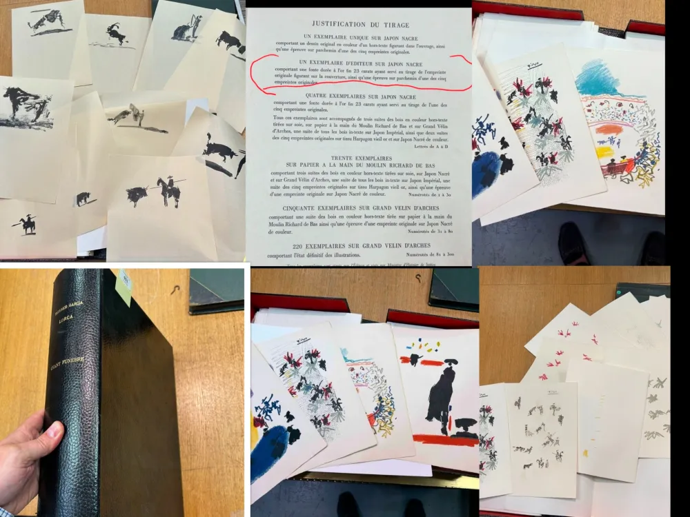 Geïllustreerd Boek Picasso - One of One /Unique- Chant Funèbre pour Ignacio Sánchez Mejías 